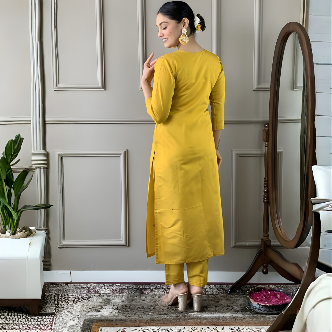 Sunlit Marigold Royale Kurta Set