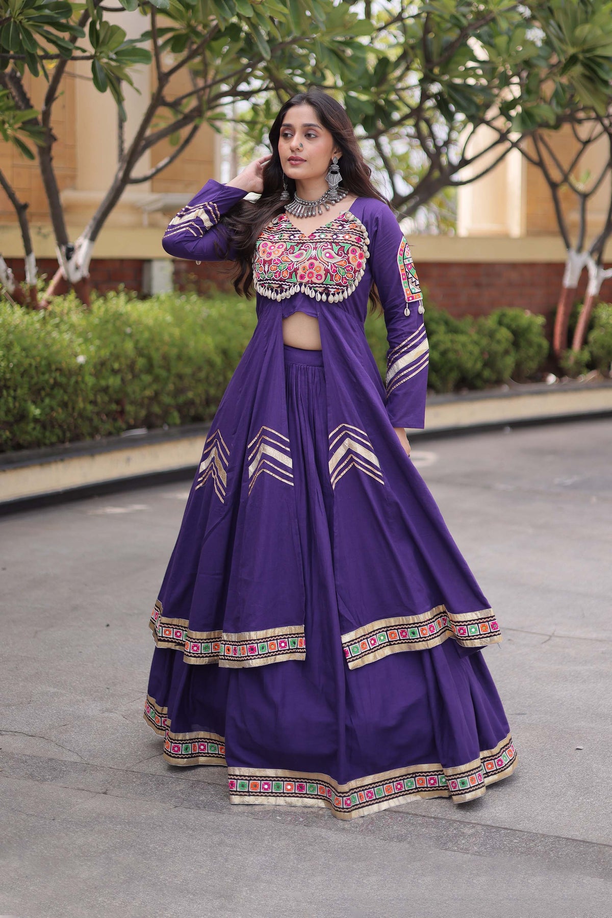 Vayiksha Purple Ethereal Embroidered Lehenga Set