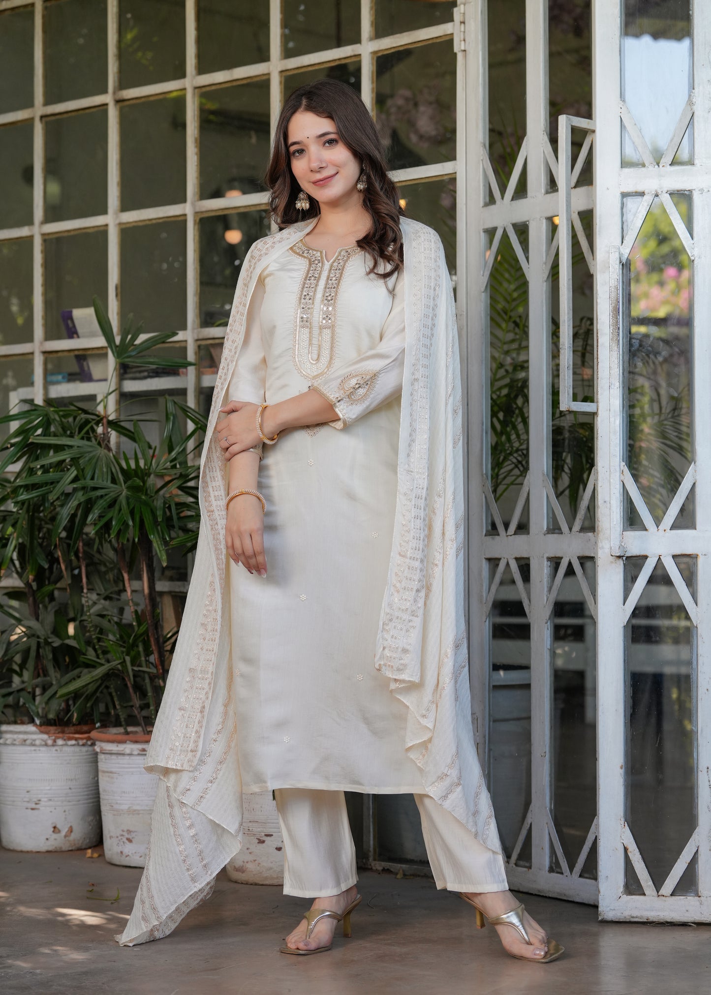 White Dreams Luxe Kurta Set