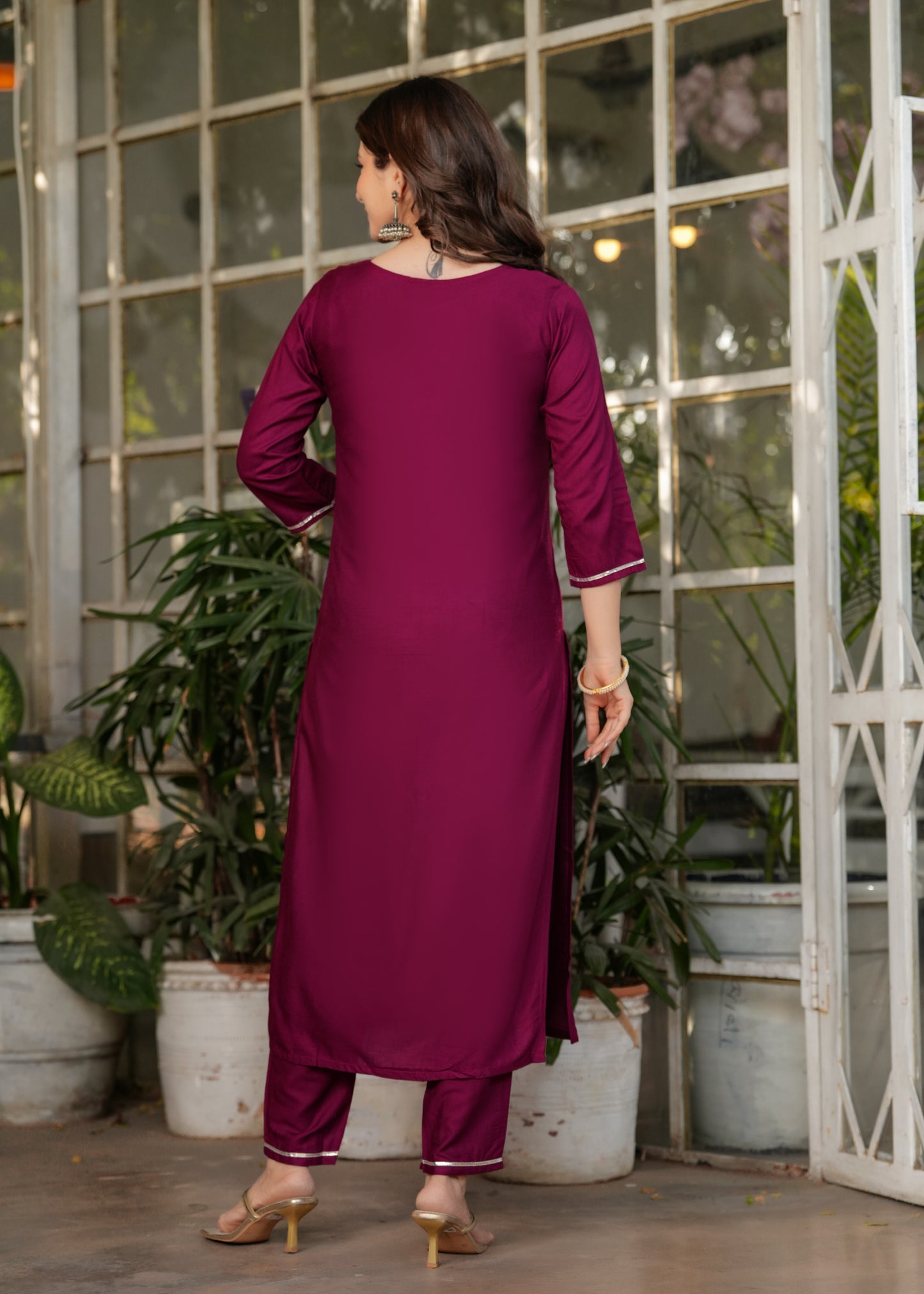 Rustic Red Chic Kurta Set