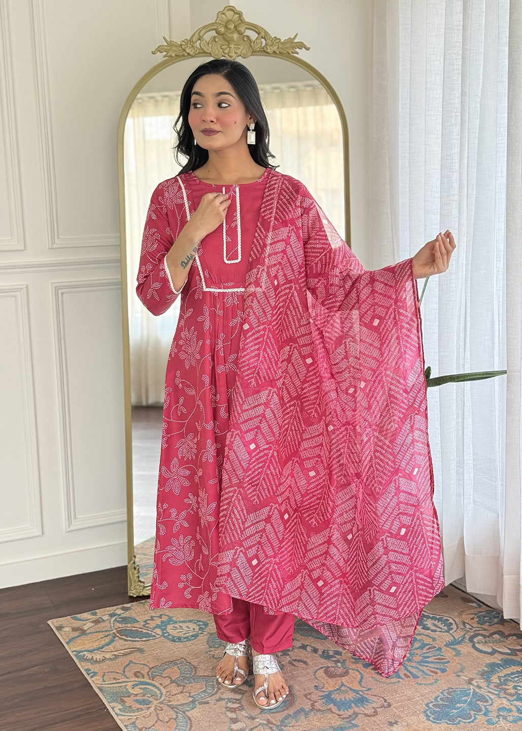 Rani Pink Designer Kurta Set
