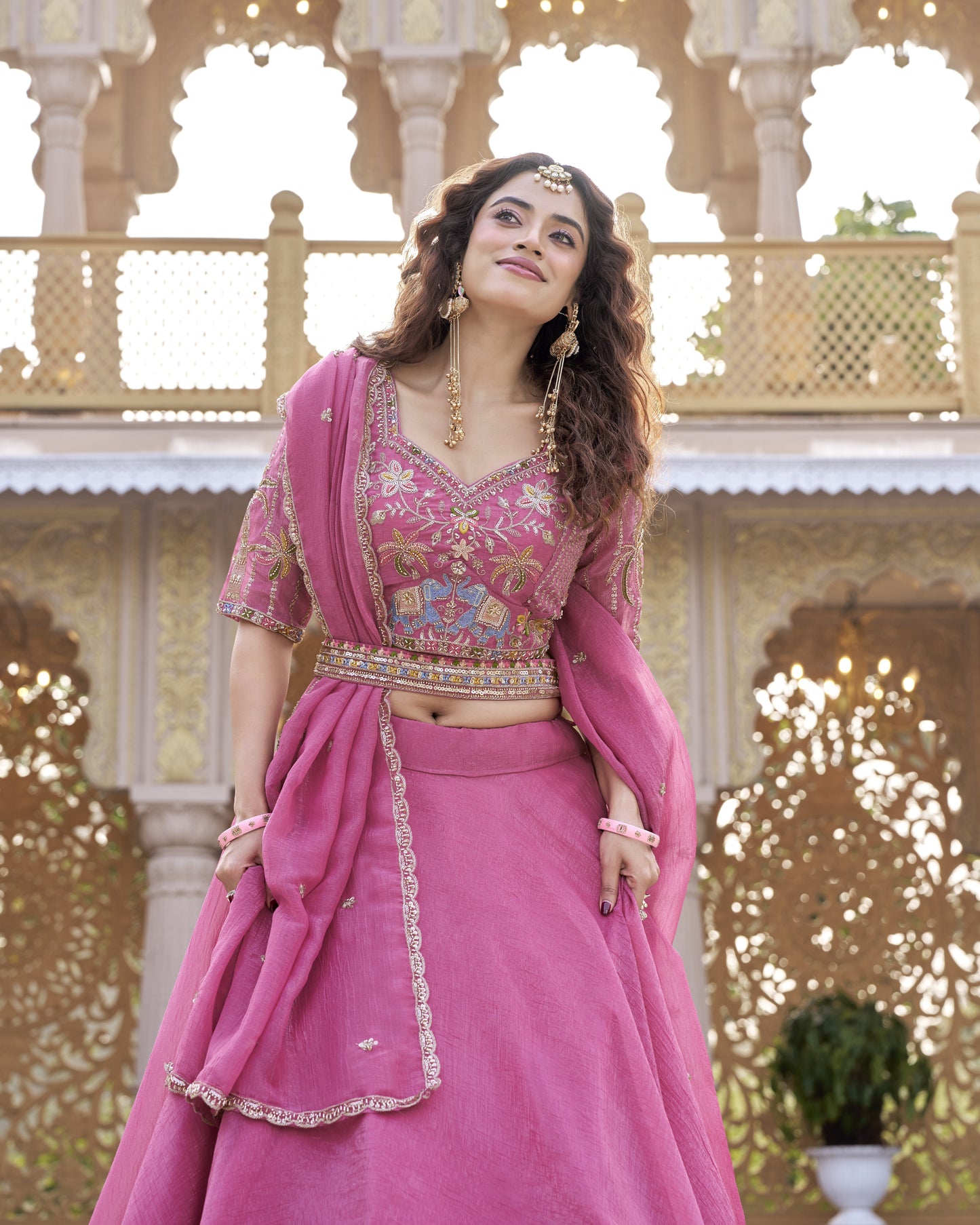 Blushing Pink Bridal Lehenga Set