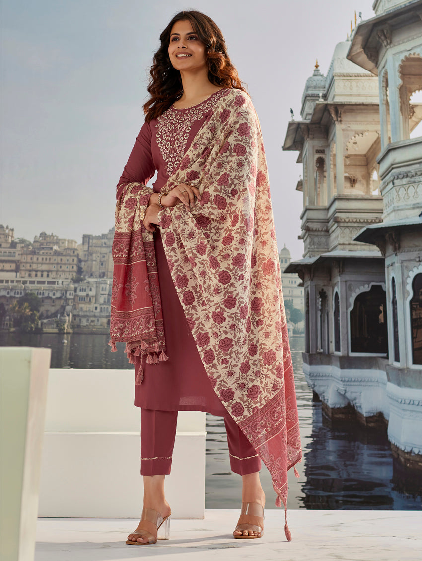 Monika Brown Luxe Fall Dress