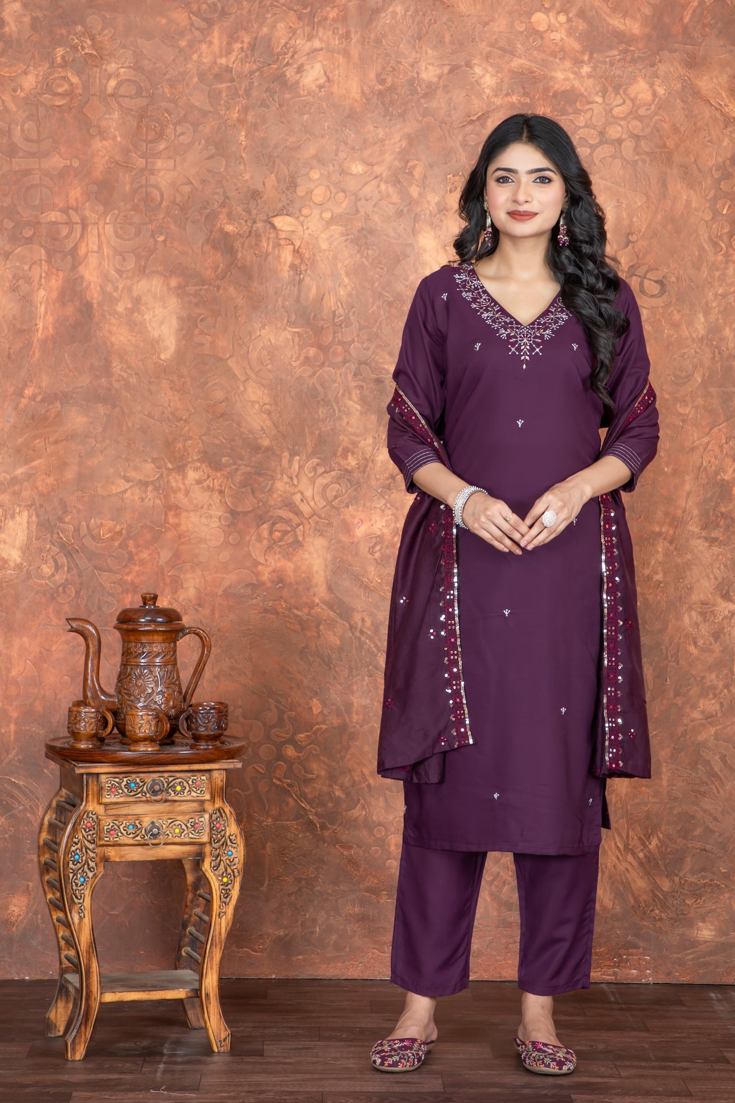 Sameera Wine Rich Evening Dress