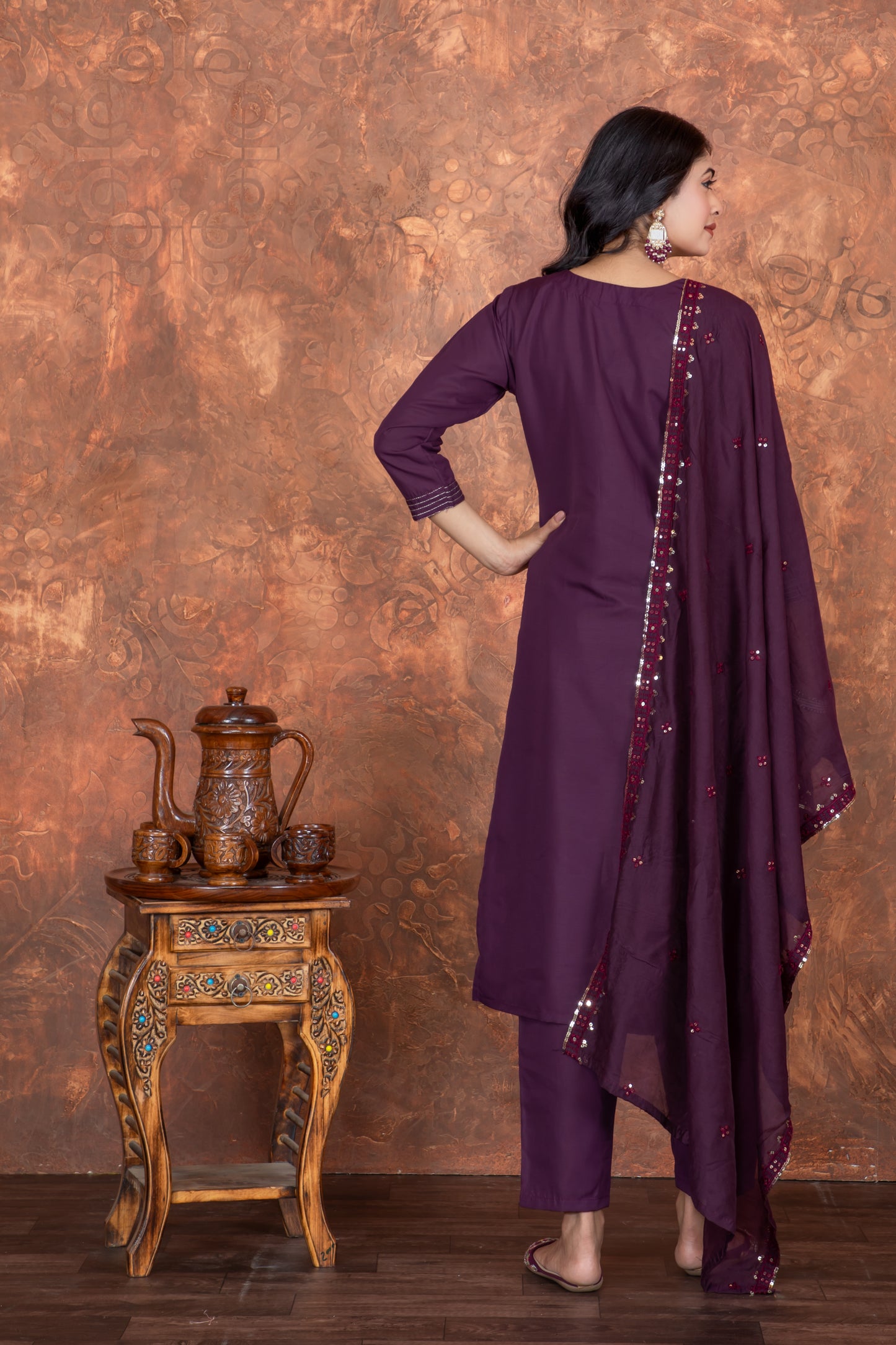 Sameera Wine Rich Evening Dress