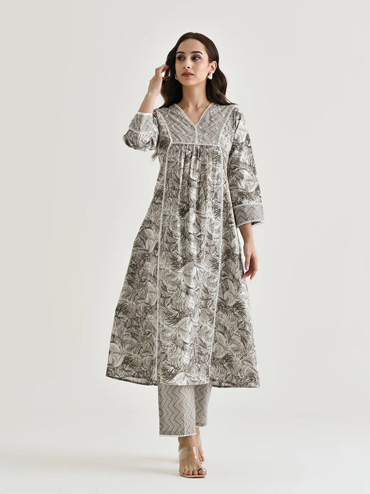 Moti Gray Sophisticated Evening Dress