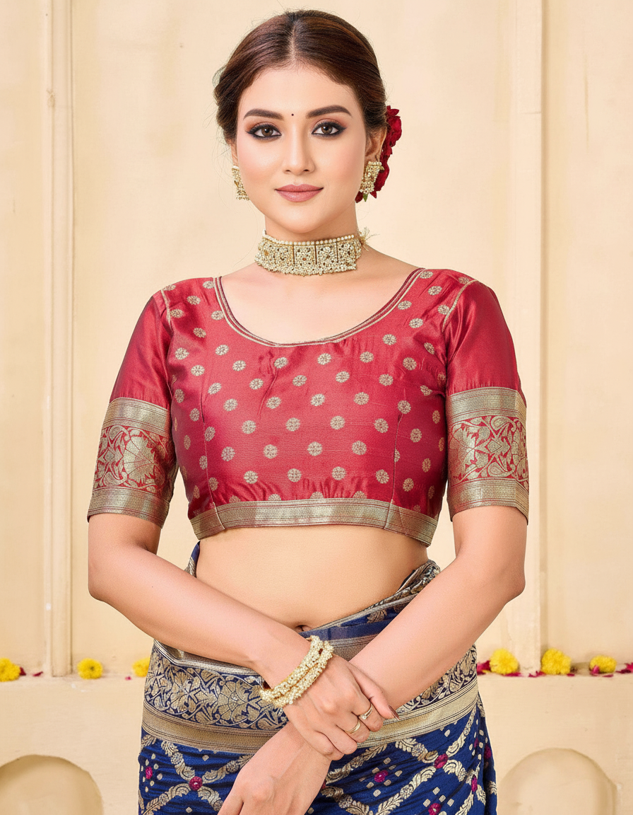 Regal Midnight Eleora Banarasi Silk Saree
