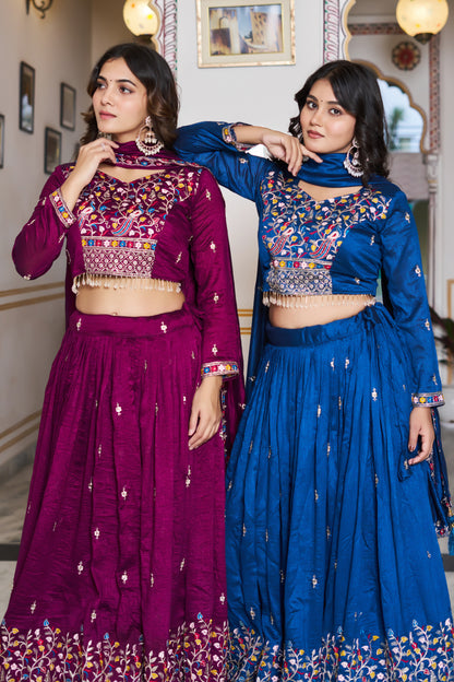 Rangraaga Wine Royale Lehenga Choli Set
