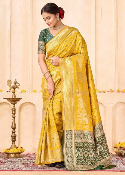 Regal Sunehri Banarasi Silk Saree