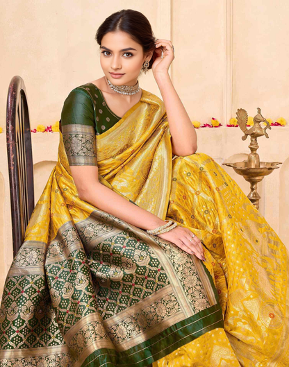 Regal Sunehri Banarasi Silk Saree