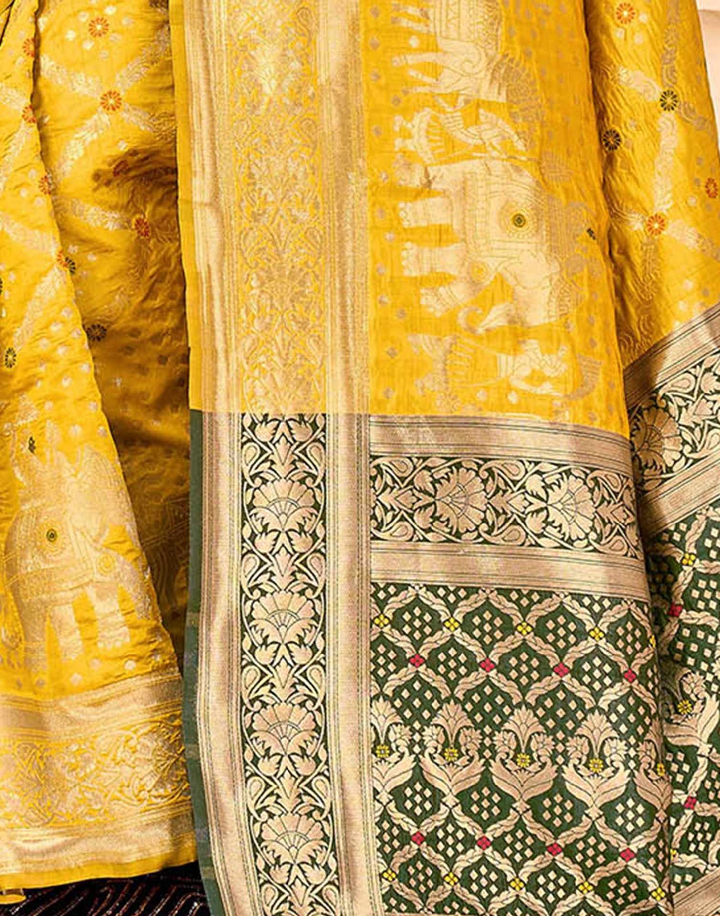 Regal Sunehri Banarasi Silk Saree