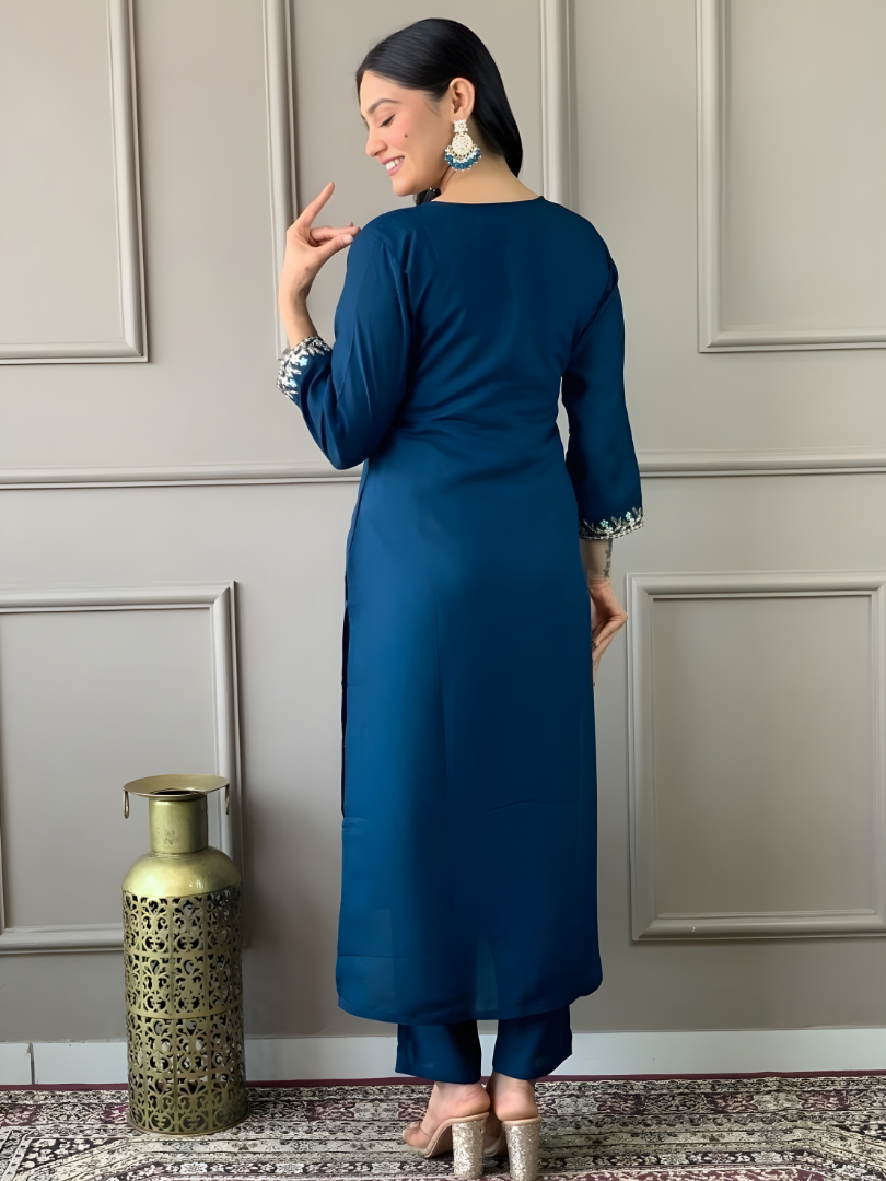 Azure Elara Luxe Embroidered Kurta Set