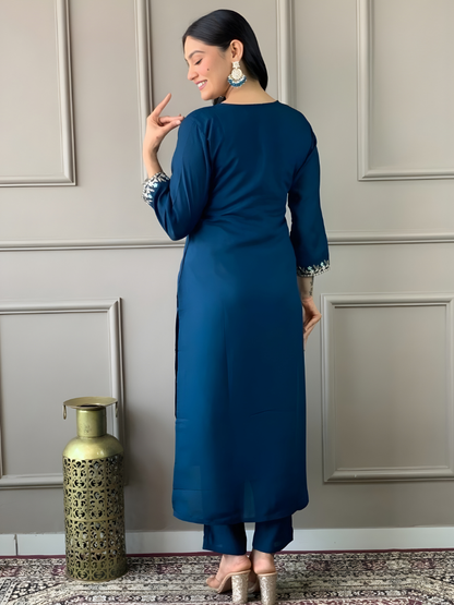 Azure Elara Luxe Embroidered Kurta Set