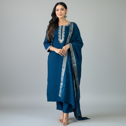Azure Elara Luxe Embroidered Kurta Set