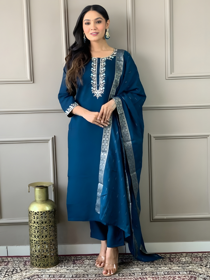 Azure Elara Luxe Embroidered Kurta Set