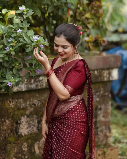 Exquisite Saree with Rich Pallu & All-Over Jacquard Detailing
