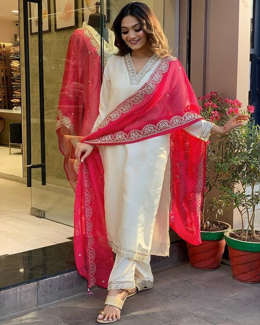 Panchhi-Pink Incredible Radiance and Classic Style Kurta Set