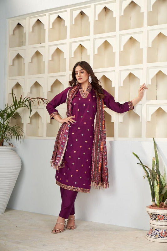 Maroon Charm Kurta Set