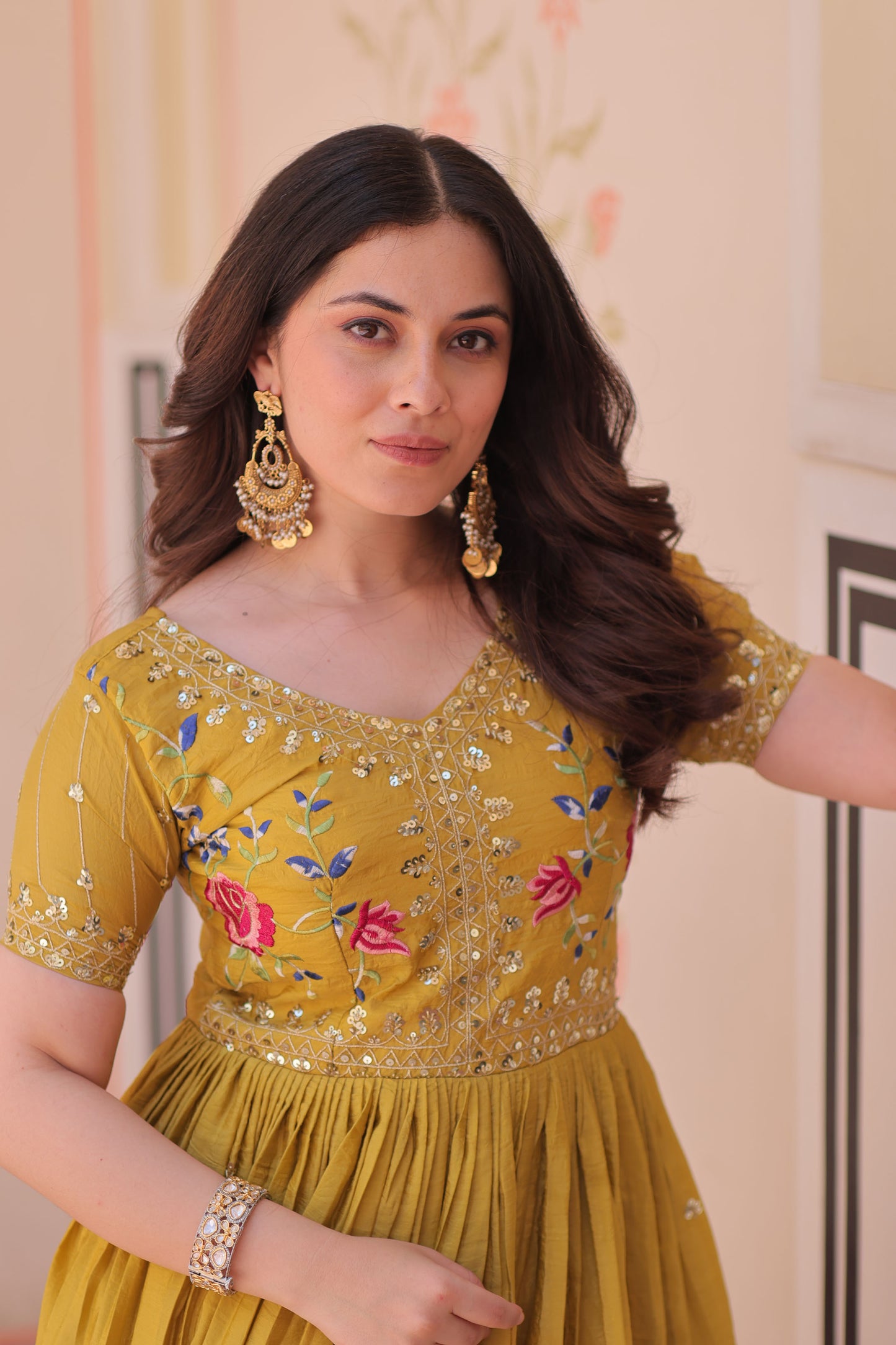 Sunehri Meher Embroidered Gown