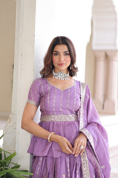 Royal Lavender Amethyst Lehenga Choli Set