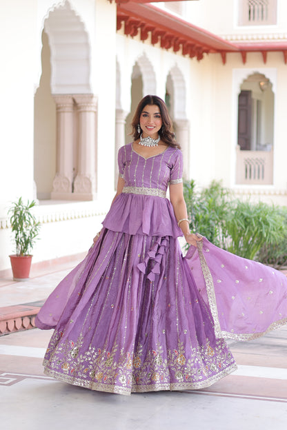 Royal Lavender Amethyst Lehenga Choli Set