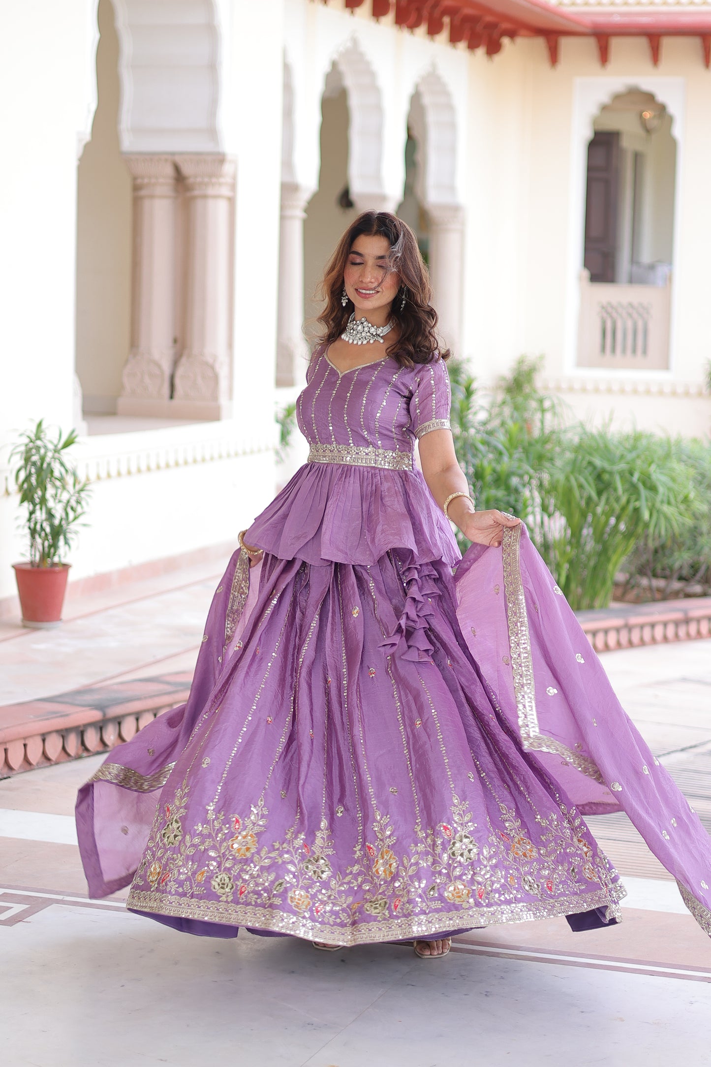 Royal Lavender Amethyst Lehenga Choli Set