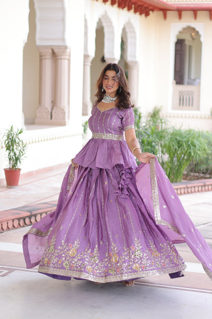 Royal Lavender Amethyst Lehenga Choli Set
