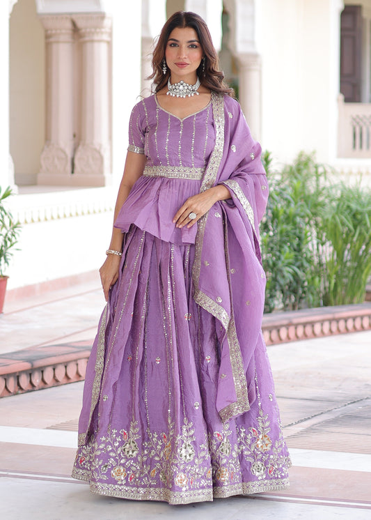 Royal Lavender Amethyst Lehenga Choli Set