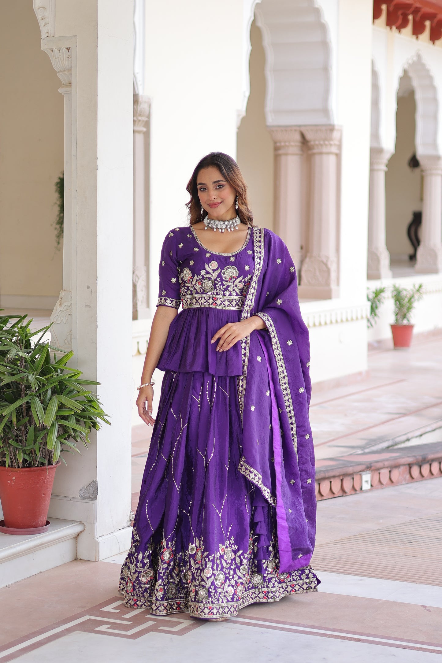Royal Amethyst Aura Lehenga Choli Set