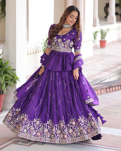 Royal Amethyst Aura Lehenga Choli Set