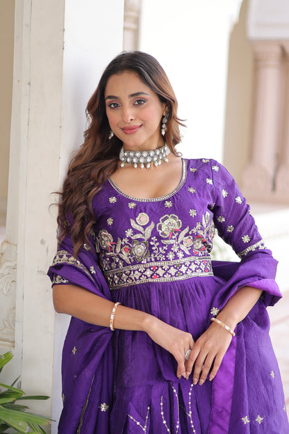 Royal Amethyst Aura Lehenga Choli Set