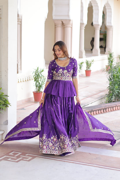 Royal Amethyst Aura Lehenga Choli Set