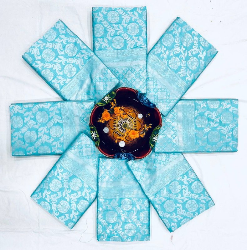 Graceful Turquoise Rich Pallu Saree with Exclusive Jacquard Work
