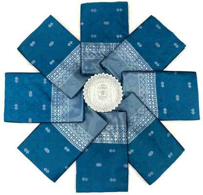 Elegant Blue Rich Pallu Saree with Exclusive Jacquard Work