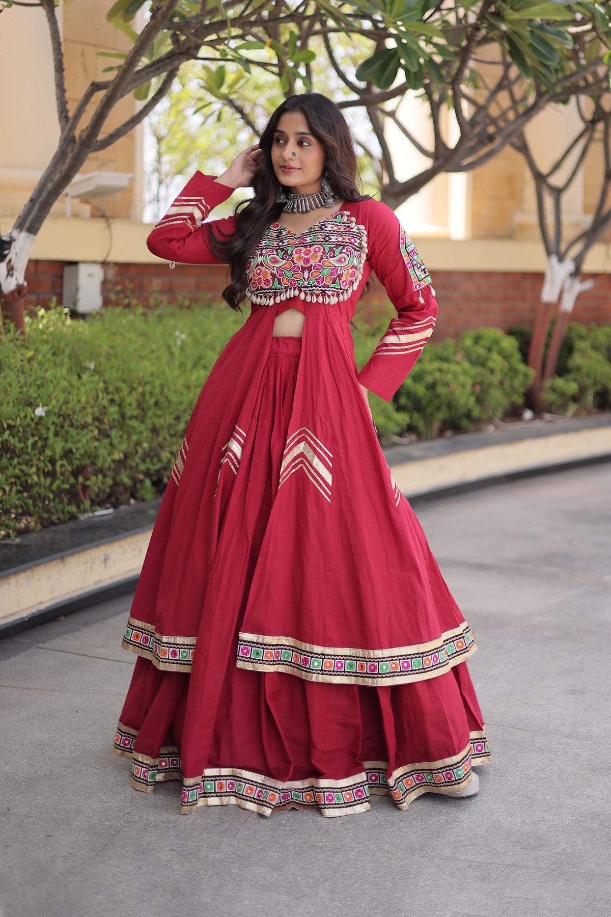 Vayiksha Maroon Ethereal Embroidered Lehenga Set