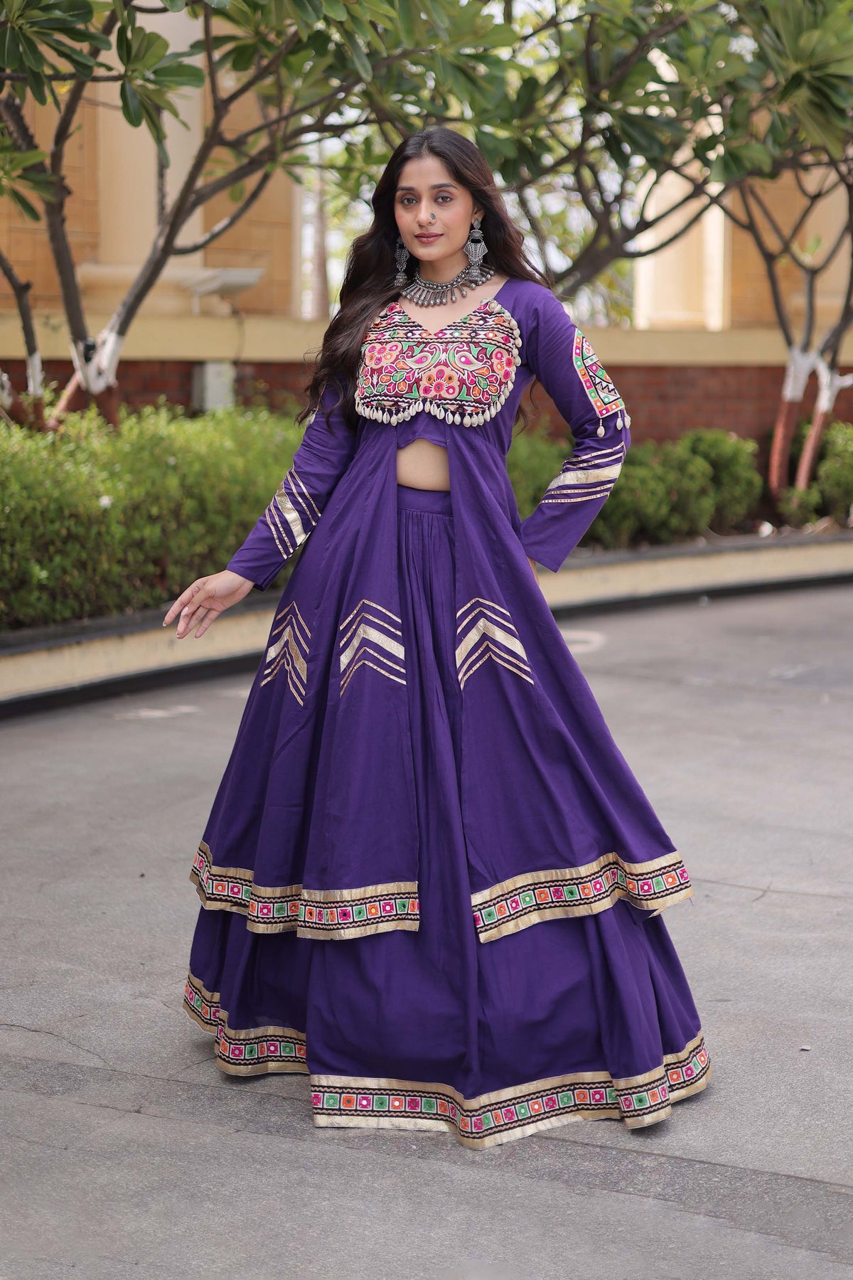 Vayiksha Purple Ethereal Embroidered Lehenga Set