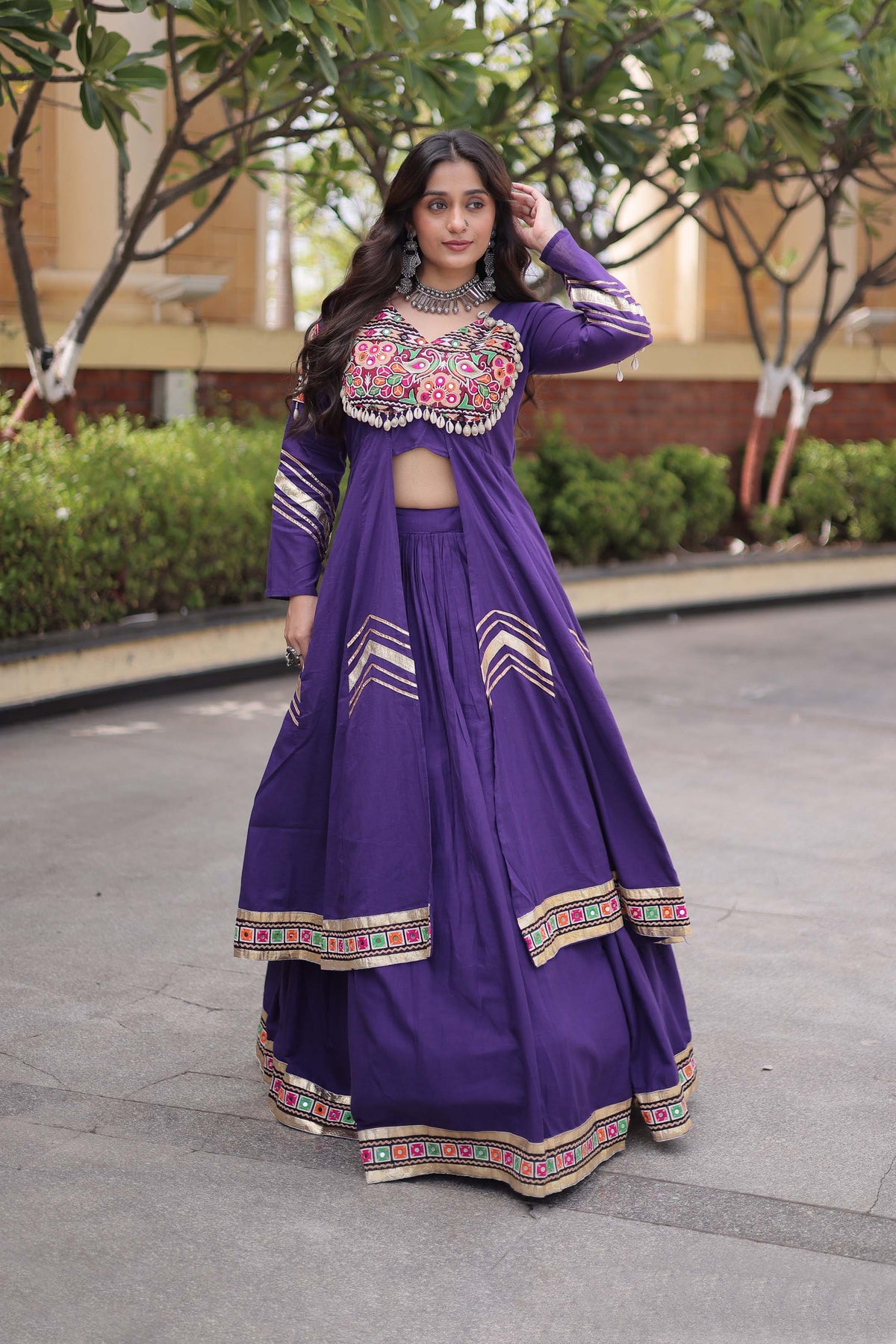 Vayiksha Purple Ethereal Embroidered Lehenga Set