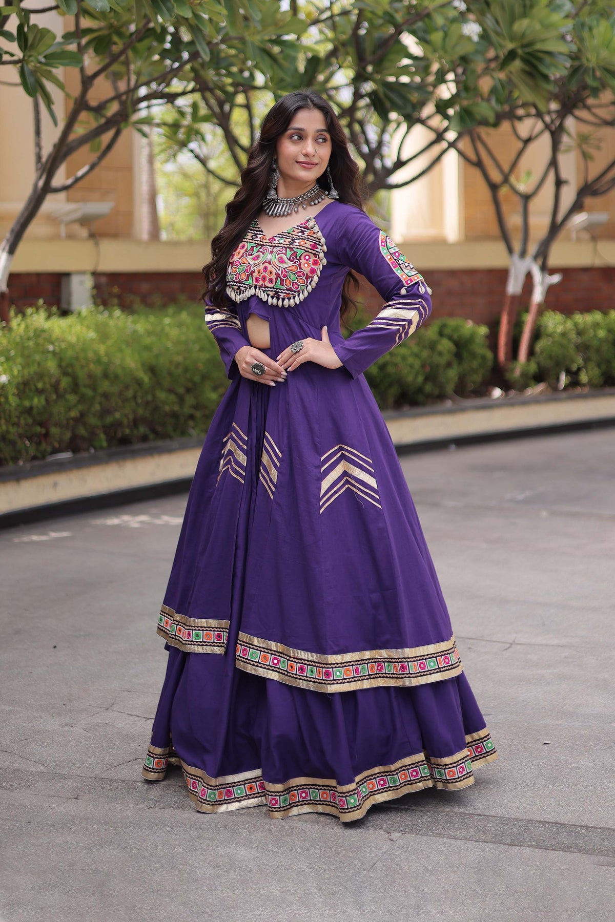 Vayiksha Purple Ethereal Embroidered Lehenga Set