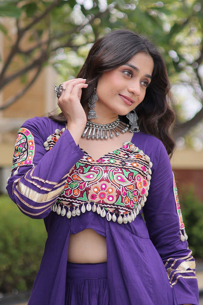Vayiksha Purple Ethereal Embroidered Lehenga Set