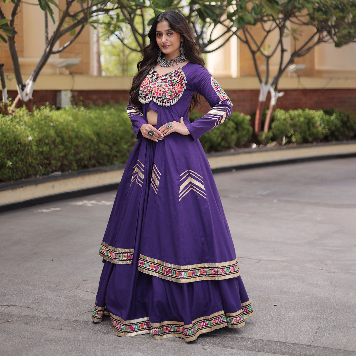 Vayiksha Purple Ethereal Embroidered Lehenga Set
