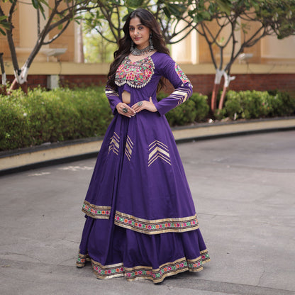Vayiksha Purple Ethereal Embroidered Lehenga Set