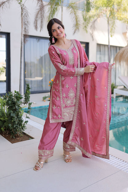 Rose Petal Pink Gota Patti Kurta Set