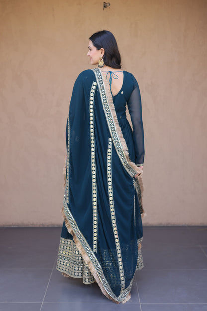 Rushaali Rama Faux Blooming Gown Set
