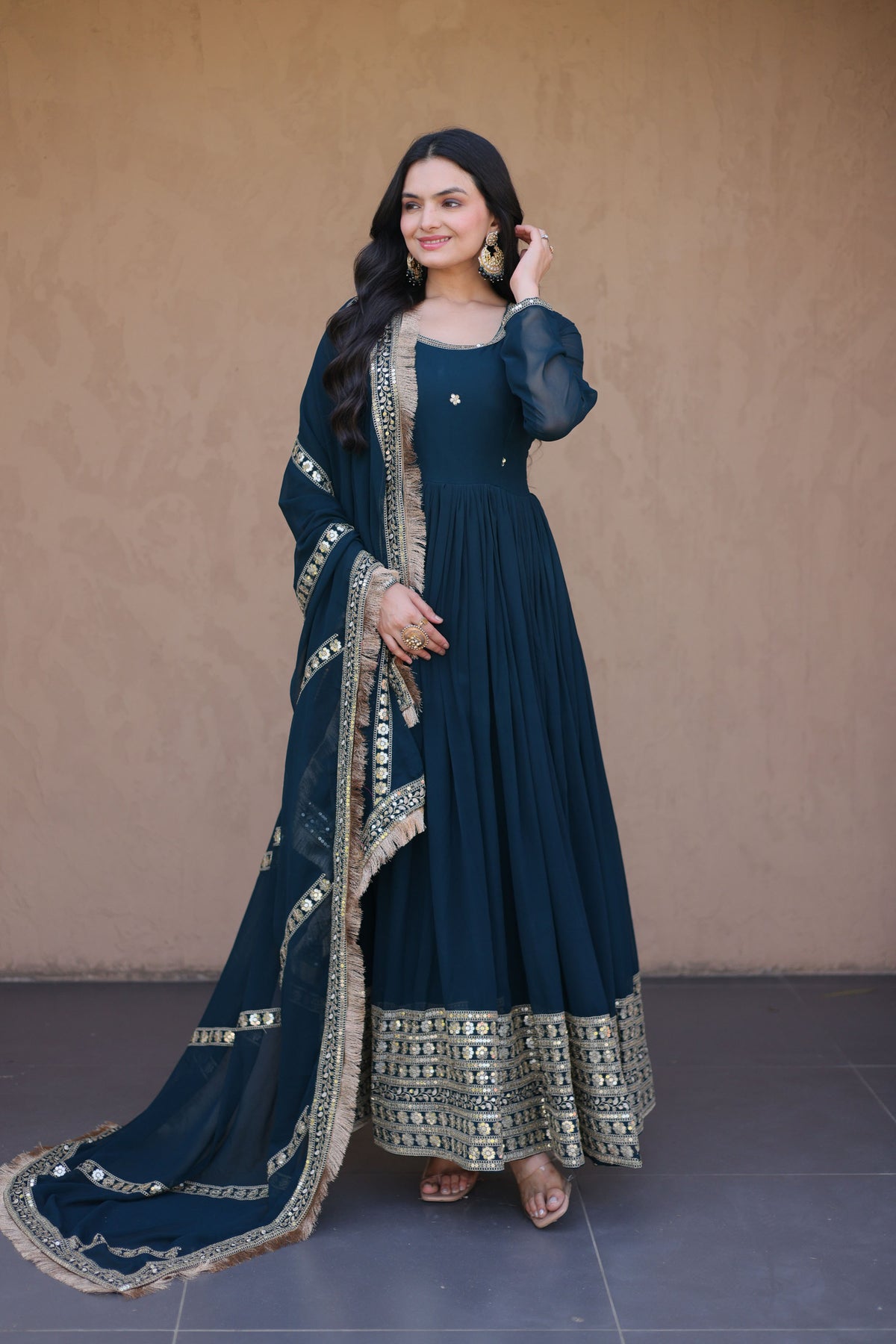 Rushaali Rama Faux Blooming Gown Set