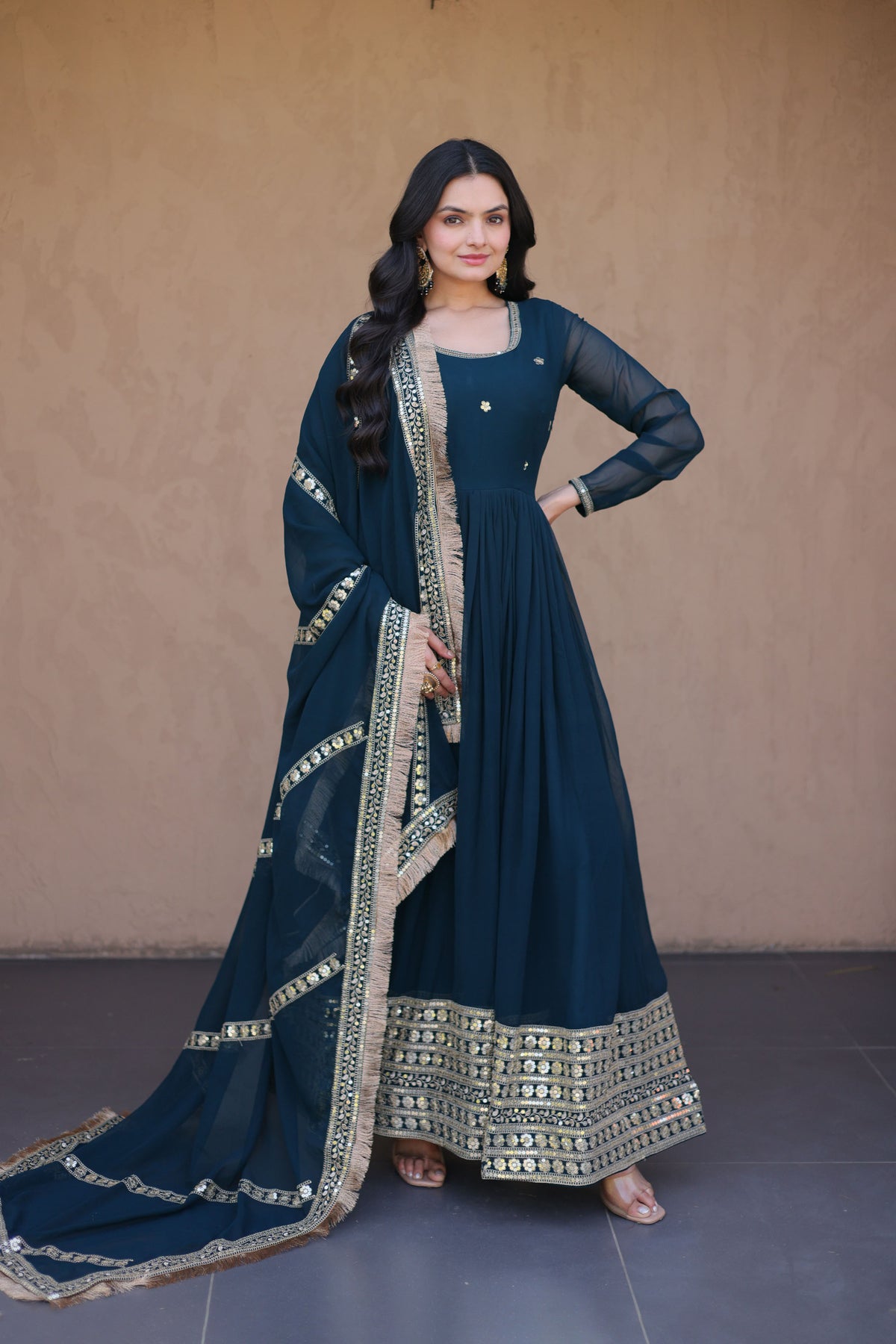 Rushaali Rama Faux Blooming Gown Set