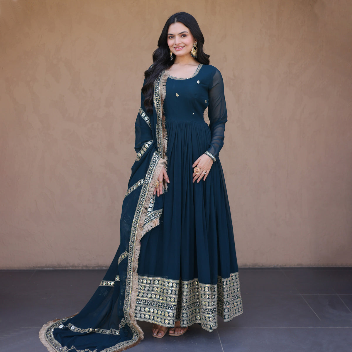 Rushaali Rama Faux Blooming Gown Set