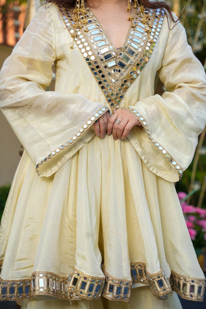 Off-white Sheeshmahal Sharara Set