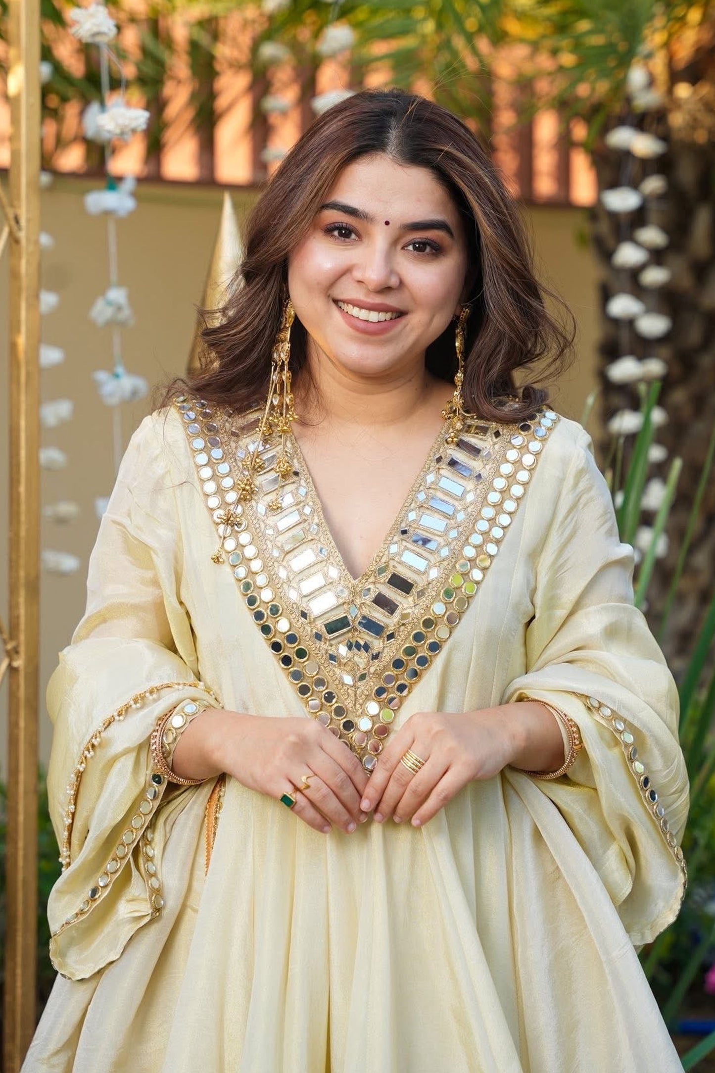 Off-white Sheeshmahal Sharara Set