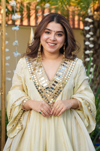 Off-white Sheeshmahal Sharara Set