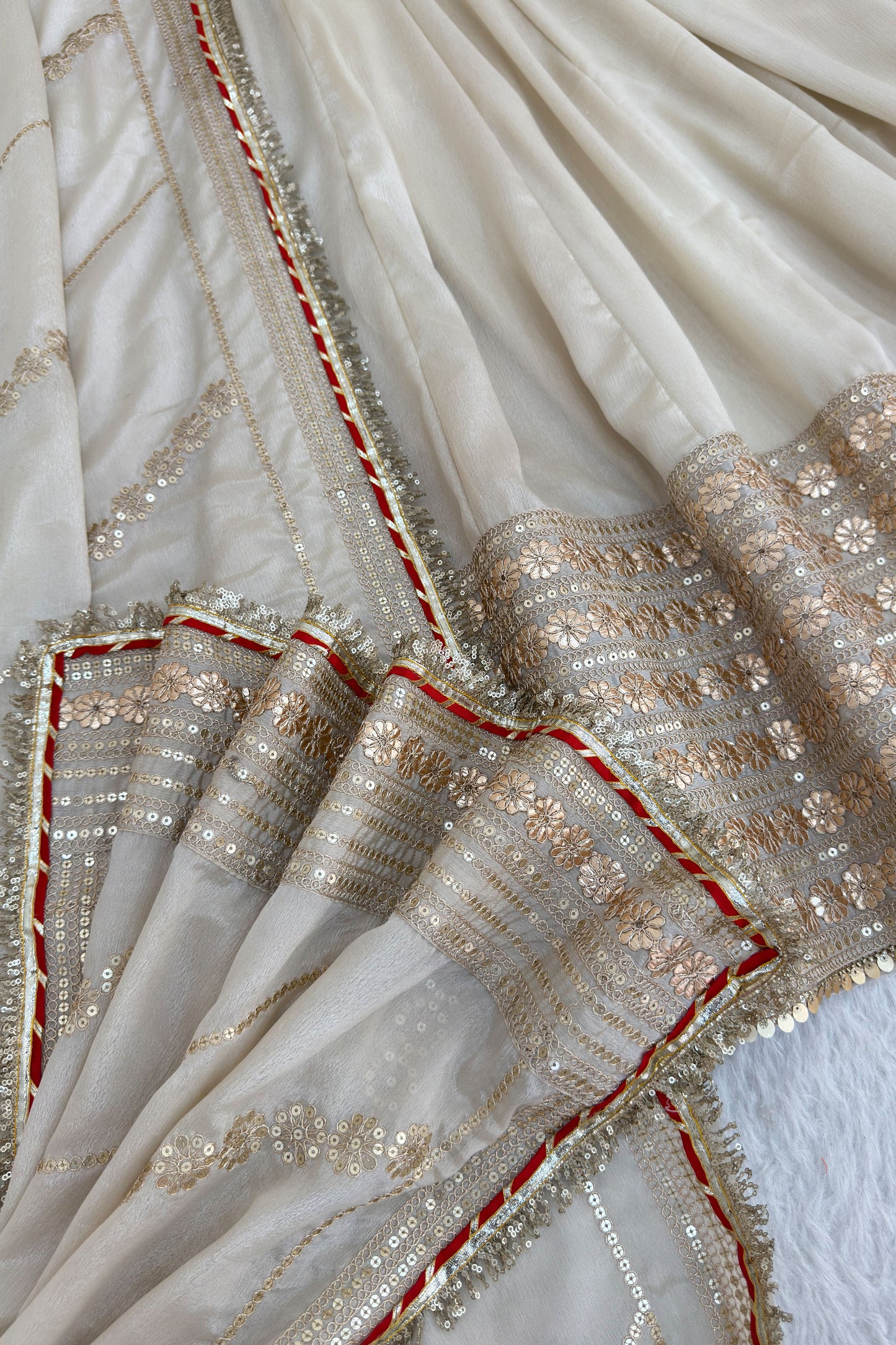 Pearl Ivory-White Anarkali Suit Set